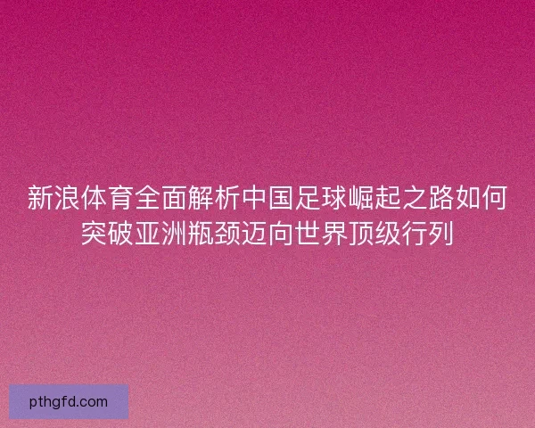 新浪体育全面解析中国足球崛起之路如何突破亚洲瓶颈迈向世界顶级行列