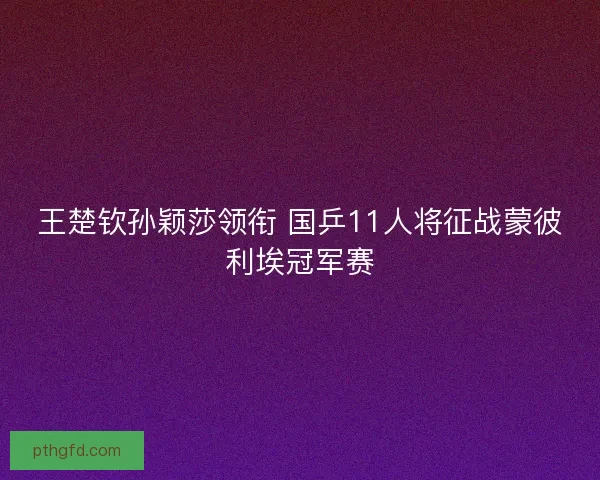 王楚钦孙颖莎领衔 国乒11人将征战蒙彼利埃冠军赛